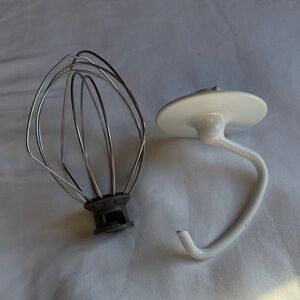 KitchenAid Silver and White Mixer Attachments